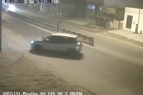 CCTV footage of the car that hit the woman