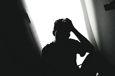 Silhouette of a young boy