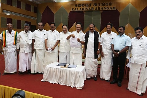 DMK-led alliance announces seat sharing: DMK retains all Chennai seats