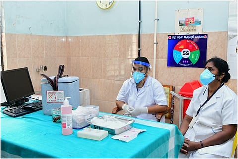 Vaccination centre in Kerala