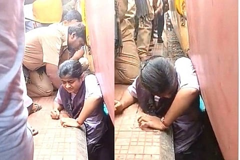 Andhra student stuck between platform and train rescued