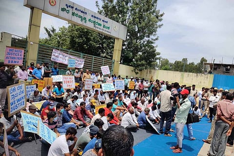 Residents protest against the MSW plant in Bengaluru's Electronic City
