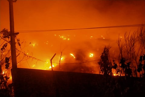 Fire break out at Brahmapuram 