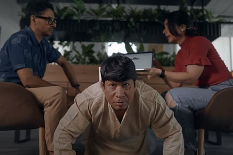 Actor Aditya Lakhia as 'Kachra' in the Zomato ad