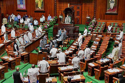 The Karnataka Legislative Assembly in session