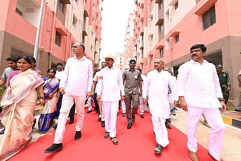 CM KCR inaugurates 2BHK dignity housing project near Hyderabad with over 15k houses 