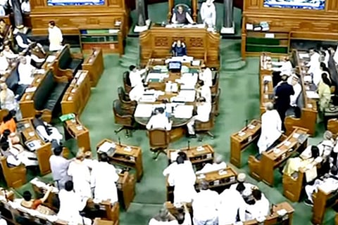 Lok Sabha passes three bills in 30 mins amid Opposition protests