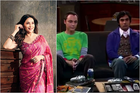 Madhuri Dixit and a scene from The Big Bang Theory 