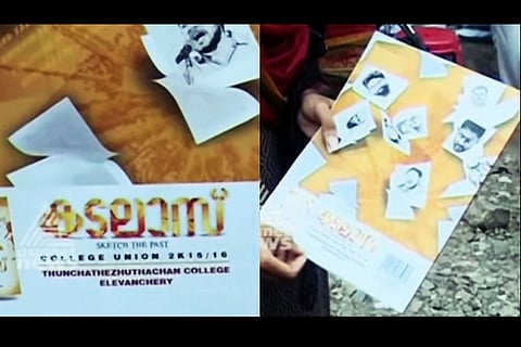 ABVP protesters burn college magazine copies at Kerala college, SFI protests