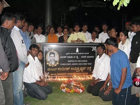 Massive outcry after 26/11 martyr Sandeep Unnikrishnan’s plaque vandalised in B’luru