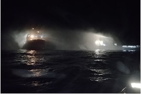 Ship catches fire off Mangaluru coast, 46 people onboard rescued