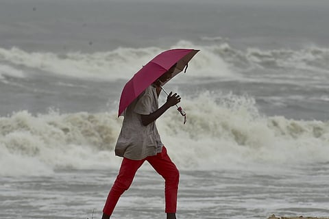 Representative image of a beach before a cyclone makes landfall 