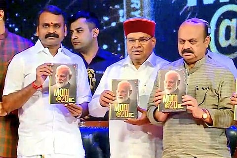 CM Basavaraj Bommai and Governor Ghelot at the book launch on June 27.