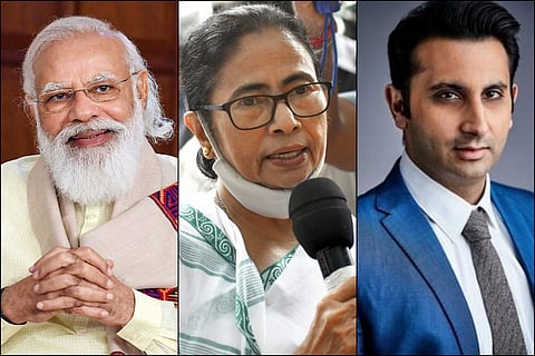 Narendra Modi, Mamata Banerjee and  Adar Poonawalla