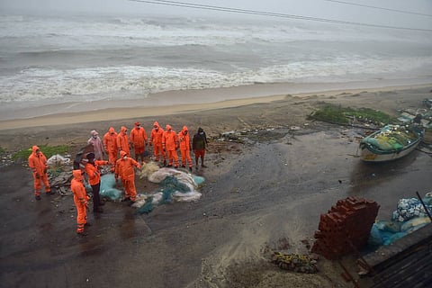 NDRF personnel at work in Mamallapuram 