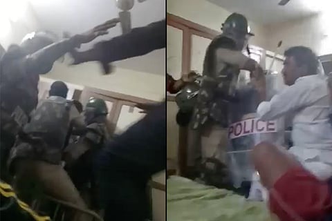 Police beat students with lathis in Osmania Uni, after protests over student suicide