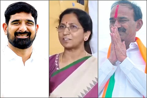 BJP MLA Eatala Rajender’s wife alleges death threat from BRS MLC Padi Kaushik Reddy 