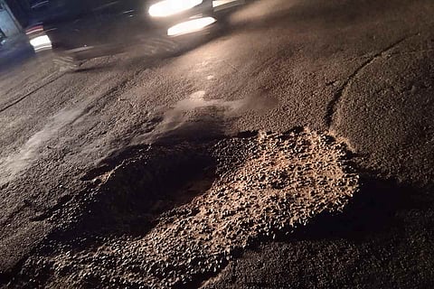 A pothole in Kerala