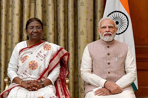 President Draupadi Murmu and PM Narendra Modi