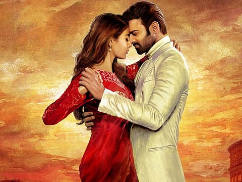 Prabhas and Pooja Hegde in Radhe Shyam poster