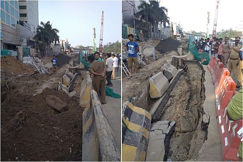 Chennai’s Anna Salai caves in again, this time near DMS
