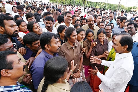 Telangana govt gives compensation, jobs to families of deceased RTC employees 