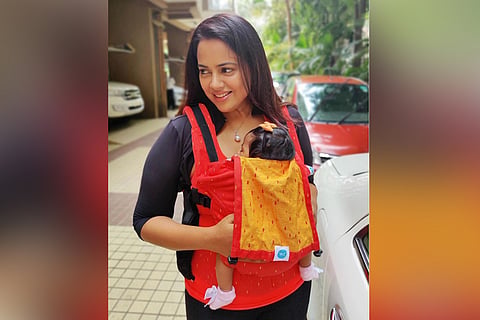Sameera Reddy attempts climbing Karnataka’s highest peak with newborn Nyra