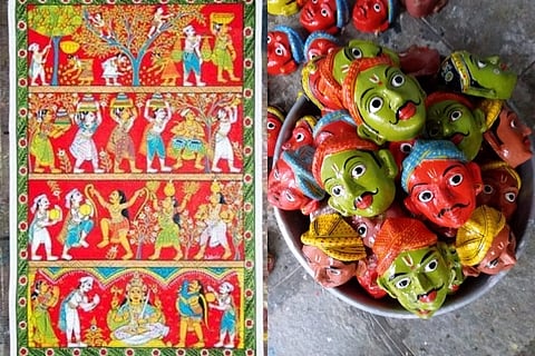  From scrolls to masks: How Telangana's 400-yr-old Cheriyal paintings have evolved