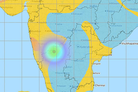 Seisomology map of Vijayapura's low-magnitude Earthquake