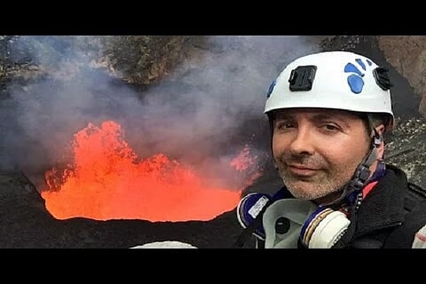 Extreme selfie: Mountaineer clicks pic in front of a live volcano