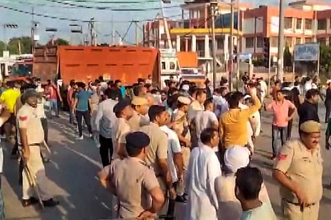 Police deployed in Sohna in Haryana near Nuh 