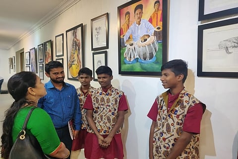 Colours of hope: Kids from Telangana fine art school for marginalised hold exhibition