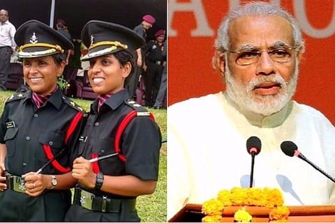 Modi salutes Lieutenants Swati, Nidhi who joined Army after their husbands were martyred