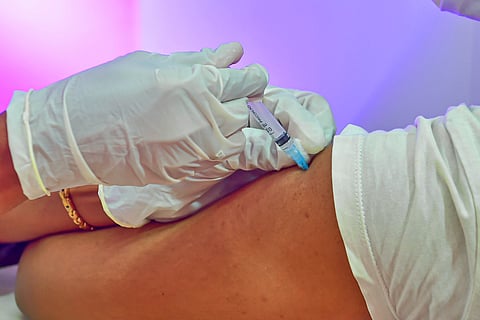 Vaccine being administered to a patient