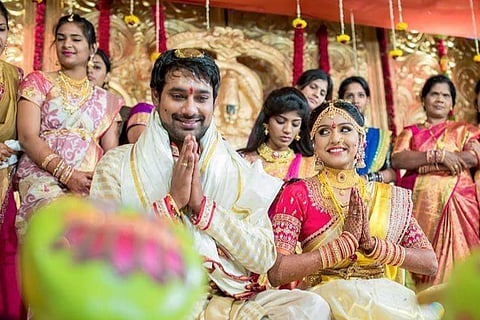 In Pictures: Tollywood actors Varun Sandesh and Vithika Sheru tie the knot