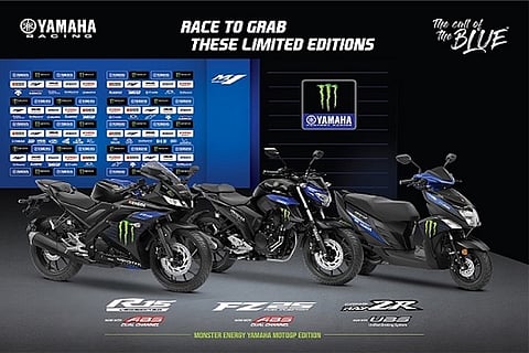 Yamaha launches Monster Energy MotoGP edition of R15 V3, FZ 25 and Ray ZR