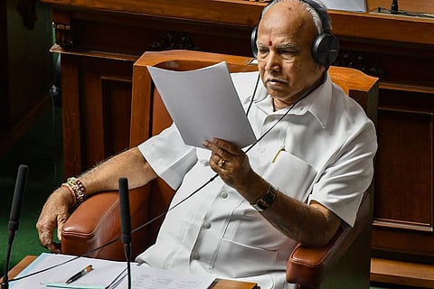 Yediyurappa reading in Vidhana Soudha