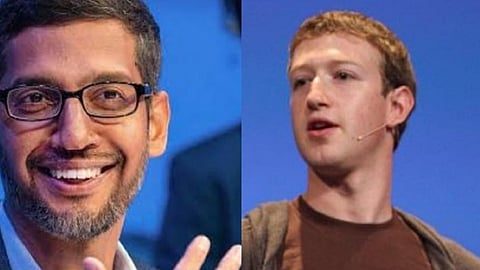 Google CEO Sundar Pichai and Meta CEO Mark Zuckerberg