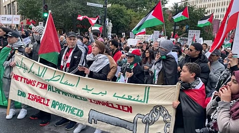 Pro-Hamas demonstration in Montreal. 