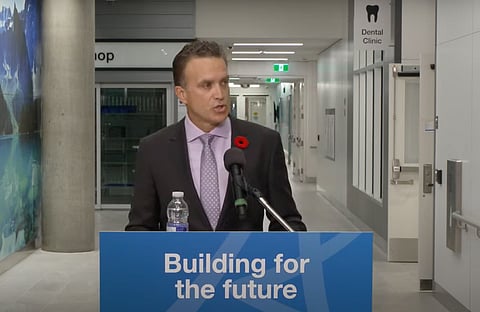 Alberta Infrastructure Minister Peter Guthrie provided an update on the Norwood West building at the Gene Zwozdesky Centre in Edmonton.