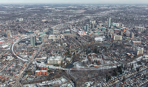 Kitchener skyline December 2021 
