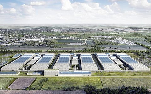 Artist rendition of Volkswagen EV plant in St. Thomas ON.