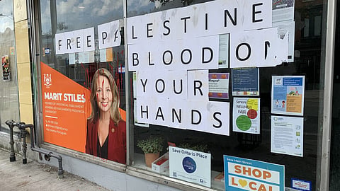 Ontario NDP leader Marit Stiles' office was vandalized over her ousting MPP Sarah Jama (Hamilton Centre) from caucus. 