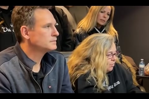 Tom Marazzo is shown in a YouTube video asking to meet Prime Minister Justin Trudeau. 