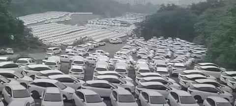 Unsold electric vehicle inventory in China. It's not just Canada that's resisting EVs