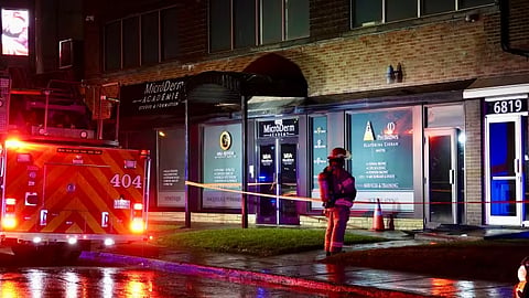 An incendiary device was thrown through the front door window of the Jewish Community Council of Montreal in the Cote-Des-Neiges—Notre-Dame-De-Grace borough early Monday morning.