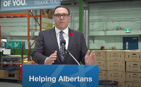 Alberta Seniors, Community, and Social Services Minister Jason Nixon announced additional support for food banks and community organizations. 