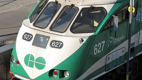 High-speed rail train in Ontario
