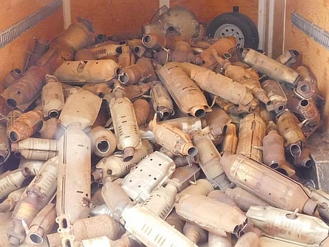 More than $300,000 of catalytic converters recovered from a single Edmonton bust.