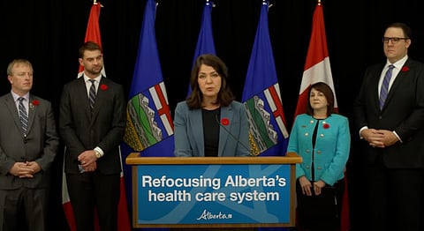 Alberta Premier Danielle Smith and Health Minister Adriana LaGrange shared their vision to refocus the healthcare system. 